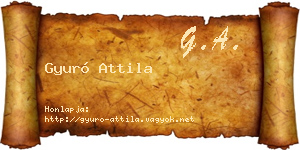 Gyuró Attila névjegykártya