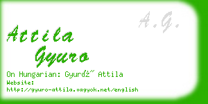 attila gyuro business card